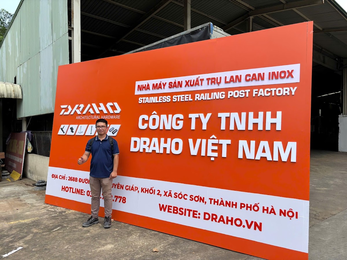 Nhà máy sản xuất trụ lan can inox Draho