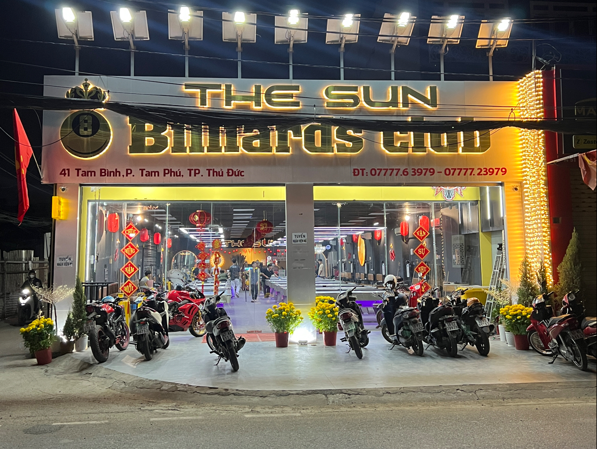 The Sun Billiard Club| Bida Thủ Đức| Bida Tam Bình