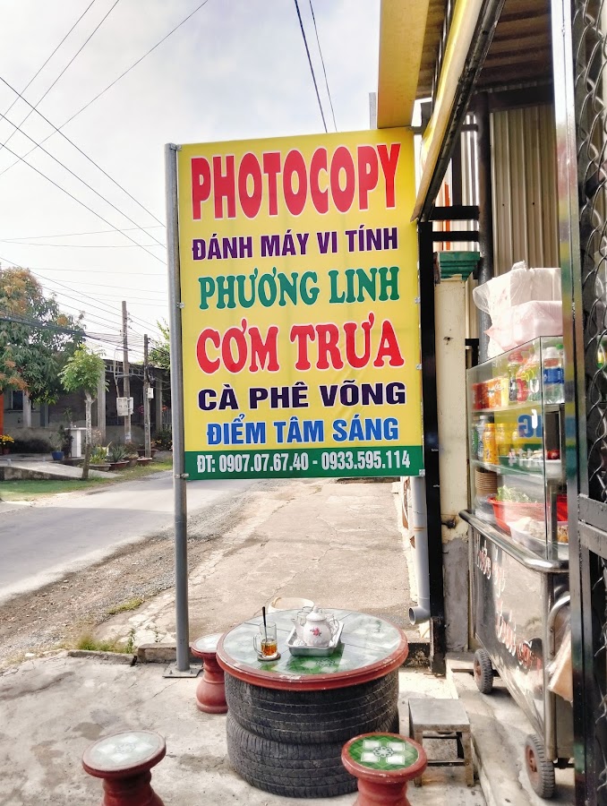 Cafe võng,điểm tâm sáng,cơm trưa,photocopy Phương linh