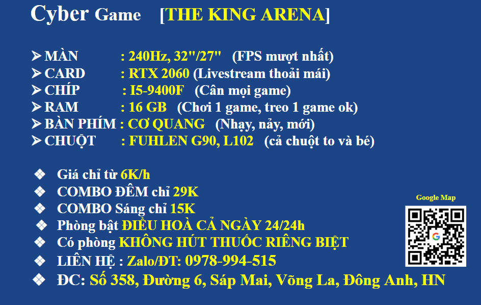 Cyber Game THE KING ARENA (Game Net Đấu Trường Của Các Vị Vua)