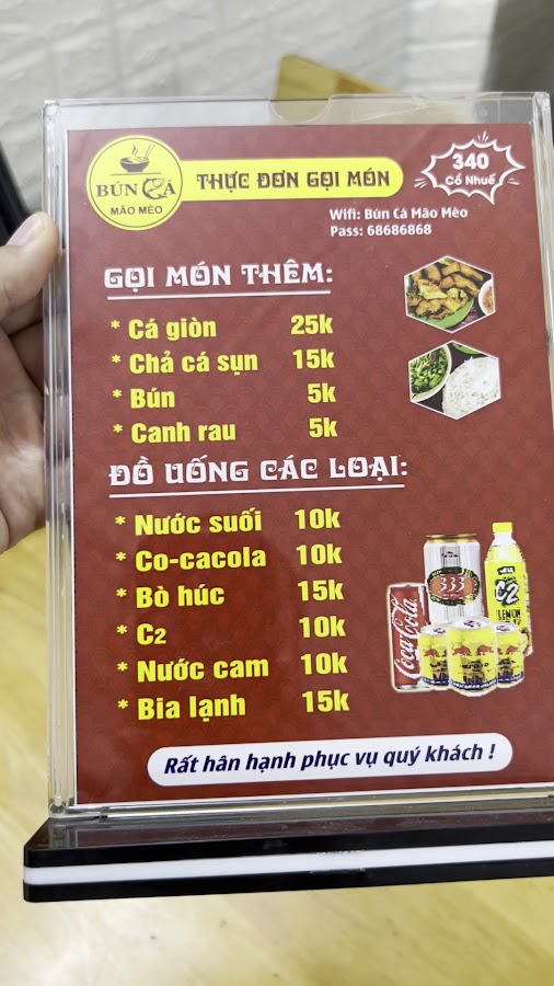 Bún Cá Cay Mão Mèo