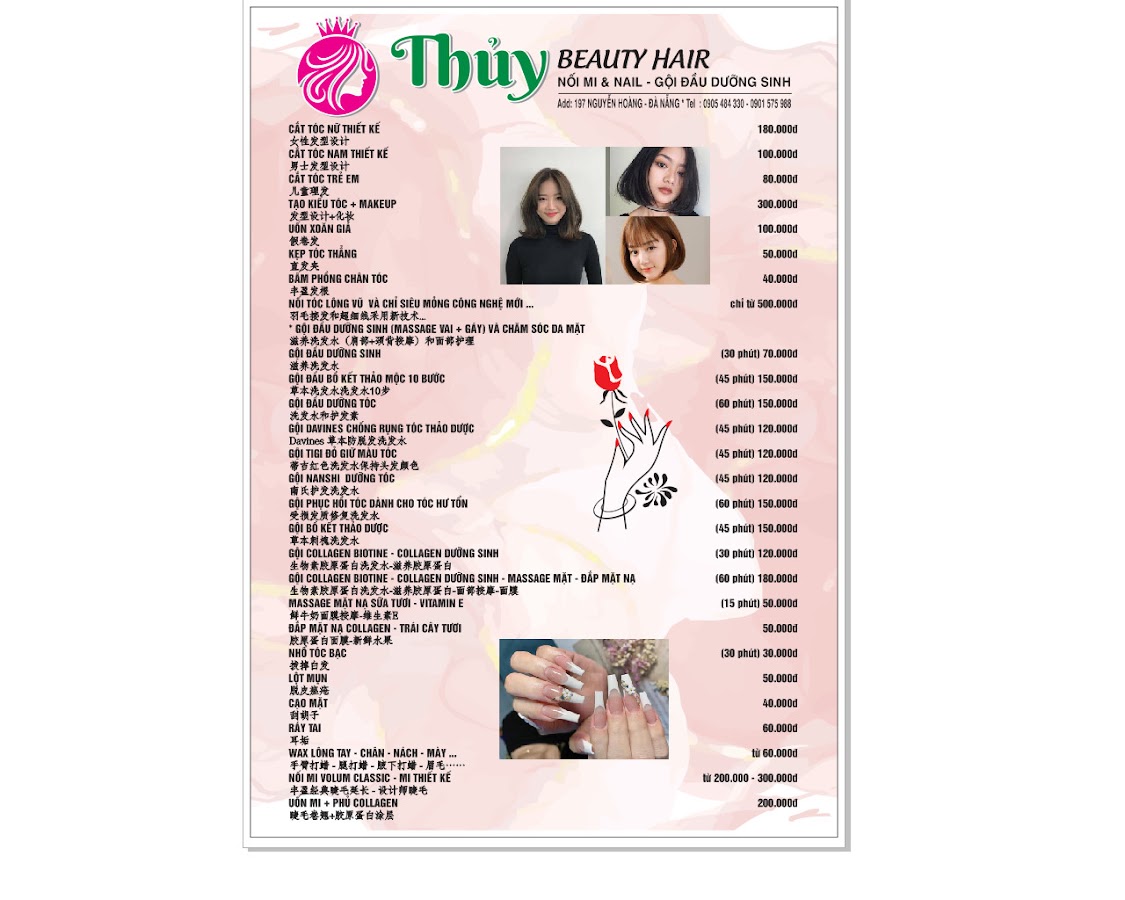 Salon Tóc - Nail Thủy - Gội đầu dưỡng sinh
