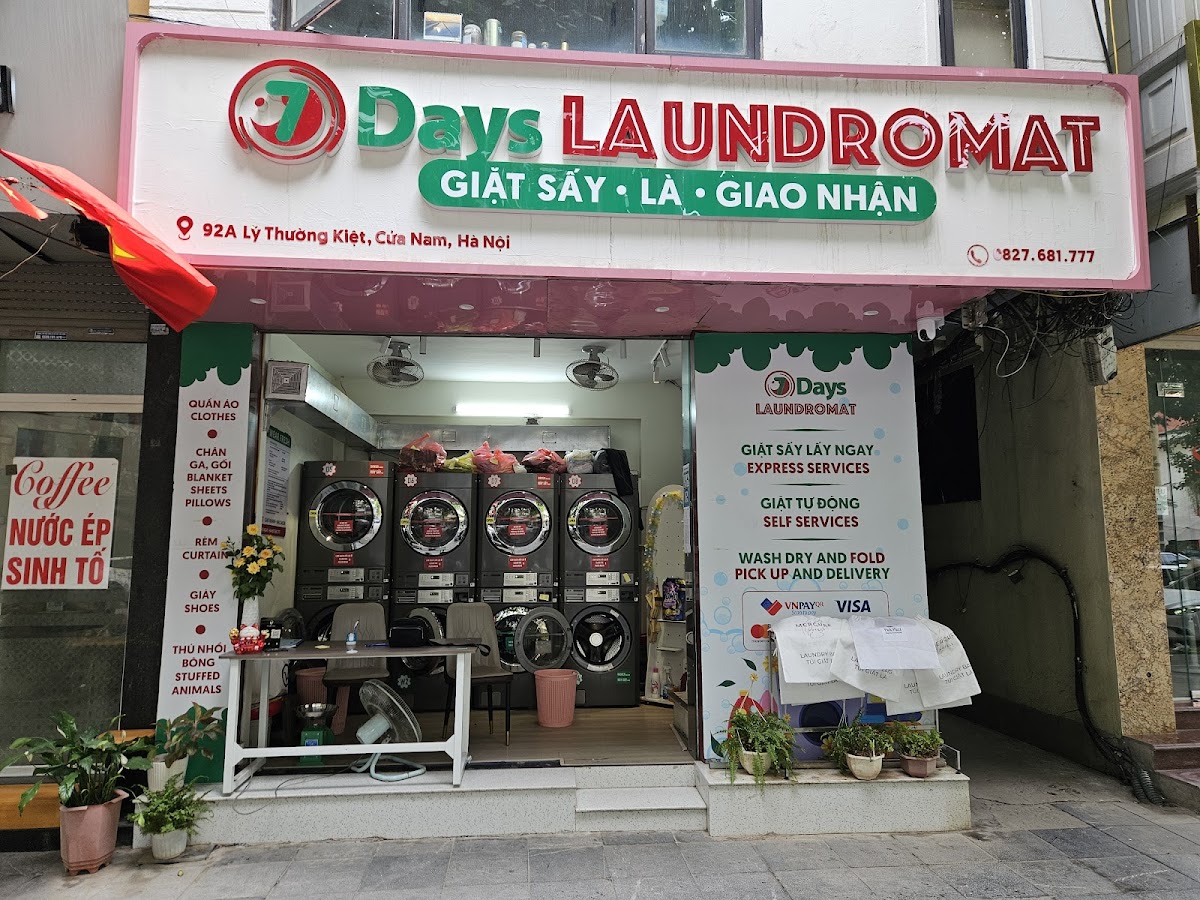 Giặt sấy tự động 7 days laundromat Hanoi VietNam