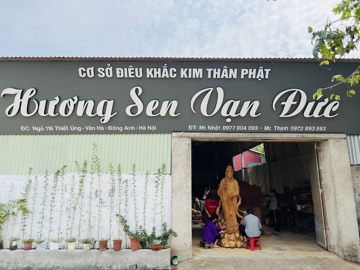 Xưởng tạc tượng Phật - Hương Sen Vạn Đức