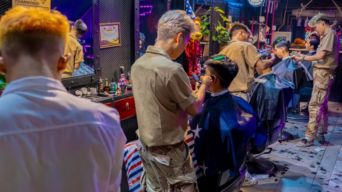 Nhựa Style Barber shop 6- 이발