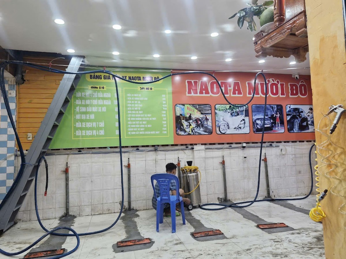 Hệ thống rửa xe máy - xe ô tô Naota Mười Đô