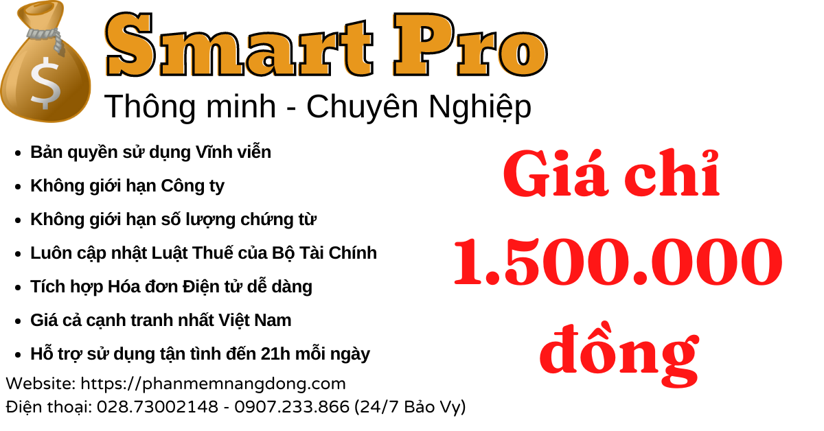 Phần mềm kế toán Smart Pro - Công ty Phần mềm Năng Động