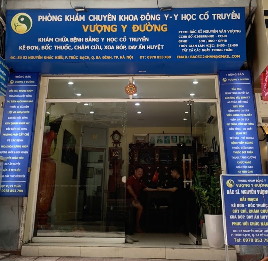 Phòng Khám Chuyên Khoa Đông Y YHCT Vượng Y Đường - điều trị cơ xương khớp,đĩa đệm,tai biến uy tín hiệu quả tại Ba Đình