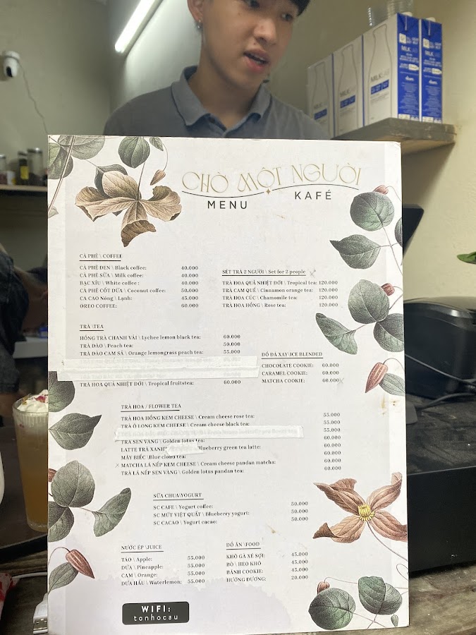 Chờ một người kafe