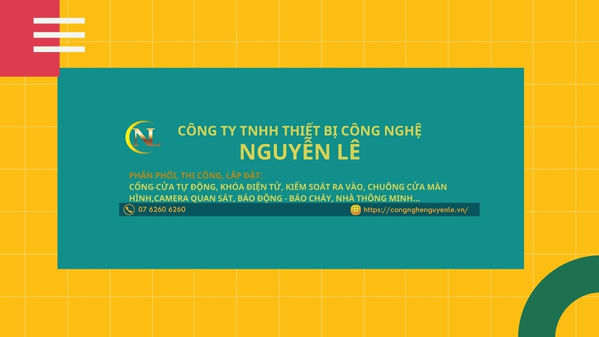 CÔNG TY TNHH THIẾT BỊ CÔNG NGHỆ NGUYỄN LÊ