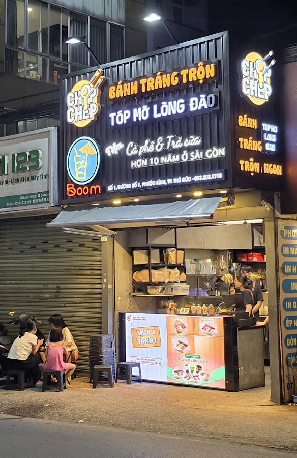 Chóp Chép - Bánh tráng trộn tóp mỡ lòng đào