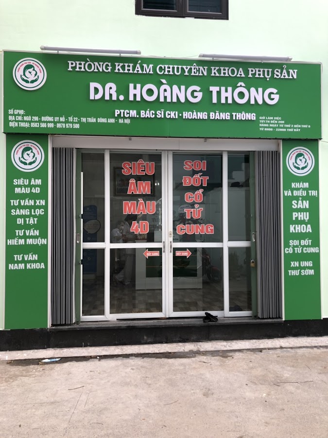 Phòng Khám Chuyên Khoa Phụ Sản Dr. Hoàng Thông - khám thai uy tín thiết bị hiện đại chuyên nghiệp tại Đông Anh Hà Nội